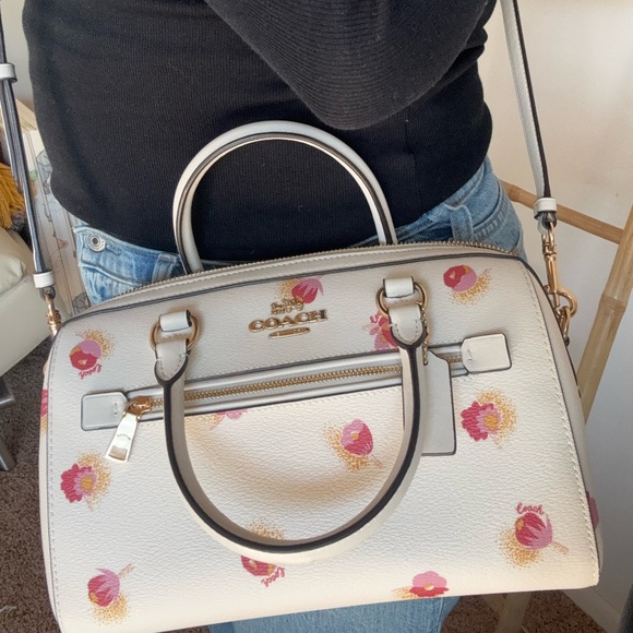 Coach Rowan Satchel with a pop floral print - Picture 3 of 10